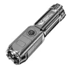 USB Rechargeable Flashlight Strong Light Torches Zoom Highlight Tactical Outdoor Portable Lighting LED Camping Lights