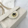 Chian Messenger Bag Flap Purse Handväska Diamond Lattice Plain PU Hårdvara Dekoration Hasp Crossbody Väskor