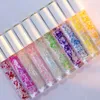 No Brand!Fruity Odour Clear Lip gloss Transparent Glass Lips Oil Colorful Tube Lipgloss Accept Your Logo