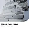 Art3d 30x30 CM Naklejki ścienne 3D samoprzylepne wodoodporne Kamień Design Peel and Stick Backsplash Płytka do kuchni Łazienka, tapety (10-części)