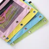 Oxford cloth 10-color eyelet stationery bags 6-color document bag set B5 double-layer zipper three-hole pencil case