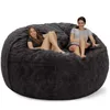 Mobília de acampamento gigante beanbag capa de sofá grande xxl sem saco de feijão de pelúcia pufe otomano cadeira sofá cama assento puff futon relaxar lounge4374519