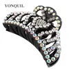 Pinces à cheveux Barrettes Vintage strass coloré pince à griffes femmes brillant pour dames Blingbling cristal épingle à cheveux accessoires