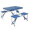 Portable Suitcase Siamese Folding Tables with Chairs Garden Sets Outdoor Plastic Thickening Picnic Table Wholesale