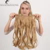 Perucas sintéticas Xuanguang fio de cabelo invisível sem clipe segredo linha de pesca peruca feminina ondulada