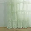 White Blinds Rod Curtain Tulle Multi-layered Lace Curtains for Bedroom Window Solid Color Blackout Curtain Home Use Cortinas 210712