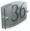 House Number Sign Modern Glass Effect Acrylic Door Name Road Plate Plaque Other Hardware