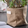 1Pc Linen Cotton Fabric Pouch Wall Door Closet Hanging Storage Organizer Bag Desktop Basket Container Bags