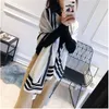 Designer Scarves women senior long Single layer chiffon silk shawls Fashion soft luxury printing letter Scarf