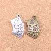 92 pz Argento Antico Bronzo Placcato carte da gioco poker train seqence Charms Ciondolo FAI DA TE Collana Braccialetto Risultati Del Braccialetto 24*13mm