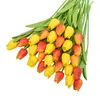 31 pcs tulipes fleur artificielle Touch TULIPE TULIPE fleurs fausses fleurs décoration de mariage fleurs de Noël maison de jardin décor 210317