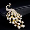 Szpilki broszki eleganckie perłowe pawi bukiet broszka zwierzęcy z piór żeńsko -pióra kobiet ślub przy imprezie ślubnej biżuteria seu22