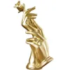 Gold Resin Statue for Decoration Home Decor s Abstract Sculpture Modern Figurines Love Rose Valentine's Day Present 210827