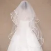 Bruids sluiers vrouwen ivoor vingertop bruiloft sluier met kam korte meerlaagse speciale golf potlood edel elegant lady accessoire