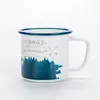 Émail Camping Tasse 300 ml Coloré Métal Émail Café Thé Camp Tasses Tasses pour Camping Randonnée Randonnée Pêche Pique-niques 210804