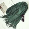 Scarves Winter Scarf For Women Solid Colors Cashmere Shawls And Wraps Warm Pashmina Poncho Coat Scarfs Female Neck Ladies6164571