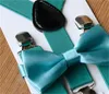 Kids Suspenders Bow Tie Set för 1-10T Baby Braces Elastic Y-back Boys Girls Suspenders Tillbehör 202 Z2