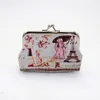 10pcs Coin Purses Women PU Modern Girl Prints Hasp Small Wallet