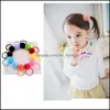 Hair Aessories Baby, Kids & Maternity 12Pcs Baby Girls Faux Fur Ball Ties Rope Ring Ponytail Holder Drop Delivery 2021 Skpmy