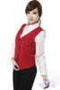 ! Plus Size Red Black Women's Vest Work Wear Slim Short Veste Femme Spring Waistcoat Office Lady Sleeveless Jacket 210819