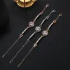 Link Chain Rose Gold gift armband Personlighet Noble Rhinestone Charm Armband Women Fashion Jewelry Kent22