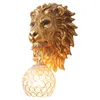 Wall Lamp Vintage Lion Lamps For Bedroom European Led Sconce Light Fixtures Living Room Decor Bathroom Mirror Lights