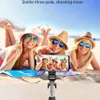 Xt02s sem fio Bluetooth selfie stick tripé estande dobrável com enchimento luz obturador controle remoto para iphone xiaomi android nova moda