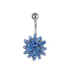 YYJFF D0083 Bloemstijl Buik Navel Stud Mix Kleuren