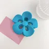 Fashion Frosted Hair Clip Clamps Vintage Hollow Big Flower Shaped Plastic Hairpin Solid Color Headdress Styling Accessories