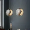 Nordic led pendurado lâmpada sala de estar panton lua arte pingente luzes quarto restaurante bar lustre suspensão leitura decoração casa lam264t