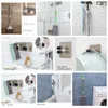 Hooks & Rails Self Adhesive Multi-Purpose Wall Mounted Mop Organizer Holder RackBrush Broom Hanger Hook Kitchen Bathroom Strong HooksHooks