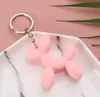 5 Cores Moda Bonito Balão Dog Keychain Jóias Casal Keyring Creative Cartoon Mobile Phone Saco Pingente de Carro Chaveiros Acessórios