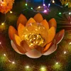 Lampes de pelouse Lotus lumière solaire flottant fleur lampe de nuit pour étang piscine jardin extérieur décoratif