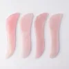 Natural Pink Rose Crystal Jade S shape Beauty Massage Gua sha stones Face Thin Massager Face-lift Guasha Scraping board