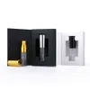50 sztuk / partia 5ml Spray Perfumy Butelka Przenośne Aluminium Opryskiwacz Prezent Black and White Box