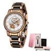 Regalo SUNKTA Orologi da donna in oro rosa Orologio al quarzo da donna Orologio da donna di lusso di marca superiore Orologio da ragazza Relogio Feminino 210517