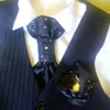 2019 moda homens gravata garota conjunto ascot cravat handkerchiefs bolso quadrado