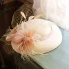 Kadınlar Büyük Brim Sinamay Fascinator Hat Kokteyl Düğün Partisi Kilisesi Başlık Moda Moda Headwear Resmi Çiçek Saç Aksesuarları 212324291