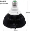 Żarówki 1/2/4/4 Pack Full Spectrum LED Żarówka Akwarium 38 Rosnąca lampa do rafy koralowej Rośliny Rośliny Oświetlenie D30