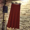 Jupe tricotée femmes solide coréen 5 couleurs Vintage une ligne jupes printemps taille haute élastique mode bureau dame Saia Jupe 210506