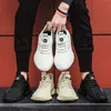 Utomhus low-top män sport löparskor casual mesh flygande vit svart beige män andas utomhus jogging promenader