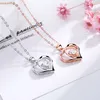 Collana con ciondolo a cuore per donna S925 Sliver Forever love Gioielli Madre Fidanzata Moglie senza confezione regalo