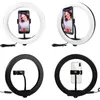 10-inch Ring Light Stand, Big Adjustable 3200-5500K LED RingLights with Ultra-wide Lighting Area for Camera Photography, YouTube Videos, Makeup