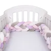 Free DHL 4 Strand Knit Newborn Cot Bed Bedding Cushion Fence Weave Knot Braid Infant Cradle Crib Protector Rail Baby Playpen Bumper Pillow INS Decor YL0343