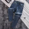 Slim Blue Skinny Jeans pour femmes taille haute femme Denim crayon pantalon Stretch dames grande taille 210922