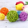 3 cm Bambu Rattan Örgü Topu Mini Bambu Sepak Takraw Topları Noel Ağacı Dekorasyon Süsler Çevre Dostu Ev Dekor DIY Sahne BH4994 WLY