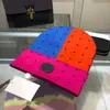 Rainbow beanie tjock stickad skalle kepsar höst vinter ull beanies kvinnor män hip hop stickor hattar par mössa