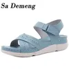 Sa Demeng femmes Sport sandale plat été plate-forme bout ouvert sandales en plein air plage femme marche dames confortable mode chaussures Y0721