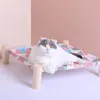 Kattbäddar möbler mysudui avtagbar upphöjd husdjur säng hus hållbart trä duk sovande valp hängmatta radiator solstol Gatos mascotas