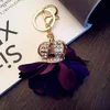 Keychains 10pcs lot Girls Fashion Jewelry Flowers Crown Pendant Key Ring Bags Ornament Party Gift For Women Accessories308y